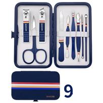 Nagų kirpimo mašinėlių rinkinys Buitinės nagų kirpimo mašinėlės Specialus aukščiausios klasės manikiūro pedikiūras 9 piece set mėlyna