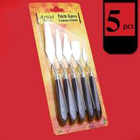 Meno aliejinis tapybos peilis Naujas nerūdijančio plieno dažų grandiklis vandens miltelinių dažų grandiklis 5 dalių meno reikmenų rinkinys 5 pcs plastic handle