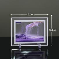 Grace 3D Mažos dovanos Namų dekoras Jūros smėlis Kraštovaizdžio Papuošalai Greito smėlio menas Smėlio laikrodis Smėlio tapyba 17.5cm-rectangle violetinė