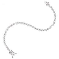 Bracelet - Anaée - Argent Massif Rhodié 925 - Oxyde de zirconium - Longueur 17 cm - Fermoir invisible