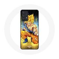 „Maniacase“ dėklas, skirtas „Samsung Galaxy A32 4G“, Goku klūpo ant žemės.