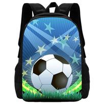 Nailoninis kuprinė su 3D futbolo spaudiniu Mokyklinė kuprinė berniukams mergaitėms Vaikų kuprinė su futbolo raštu Minkštas nugaros atlošas ir patvari gray
