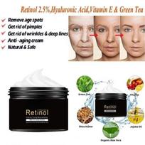 Retinolis 2,5% Drėkinamasis veido kremas Vitaminas E Kolagenas Retin Anti Aging Wrinkles Spuogai Hialurono rūgštis Žaliosios arbatos balinamasis kremas 5G