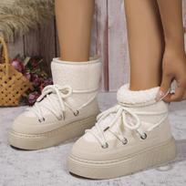 New Winter Snow Boots for Women - Fur Lined with Thick Fleece and Warm Cotton 36