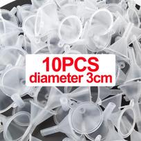 1/20 vnt Mini plastikinis piltuvas Skaidrus mažos burnos skysto aliejaus piltuvėliai namų kosmetikos skysčių dozatorius virtuvės daugiafunkciniai prietaisai white