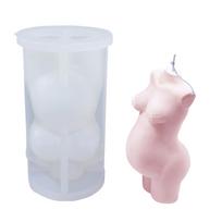 3D Human Body Silicone Mold Women Men Nude Body Clay Aroma Candle Mold Chocolate Cake Fondant Silicone Mould Dropshipping white