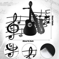 Music Metal Wall Art Guitar and Saxophone Hanging Sculpture Stylish and Dynamic Metal Wall Decor Perfect for Enhancing Music juoda