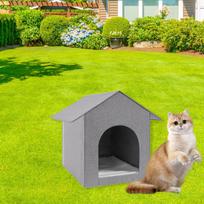 Cat Bed Hideaway Outdoor Pet Shelter Modern All Season Soft Cave House Sleeping for mėlyna