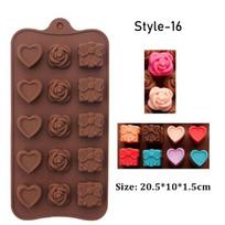 Vogue Guminukai Silikoninės Formelės Šokoladinis Pyragas Kepimo Įrankis Gyvūnas 3D Formelė Ledo Dervos Formelė Želė Puddingas PASIDARYK pats Vaisius Love Flower brown