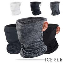 7colors 1Pcs Outdoor Riding Mask Headbands Sunscreen Ice Silk Head Scarf Street Cycling Face Mask Summer H gray