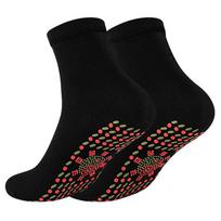 FINETOO Unisex savaime šildomos sveikatos priežiūros šiltos kojinės turmalino magnetinės terapijos pėdų sox masažuoklis skausmą malšinantis spaudimas sportinės terminės kojinės 1 Pairs juoda
