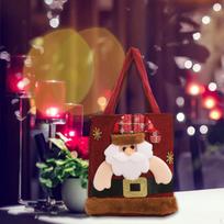 Kalėdinė lėlė dovanų maišelis, vaišių vakarėlio dekoracija, rankinė Kalėdoms, gimtadieniui, Santa Claus brown