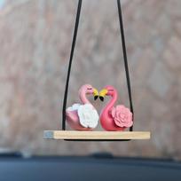 1 vnt. Pora Automobilio Pakabukas - Rožinis Automobilio Galinio Vaizdo Veidrodžio Pakabukas Sūpuoklinis Pakabukas Gali Sūpuotis Pirmyn ir Atgal Kūrybiškas Pakabukas 1pc gray
