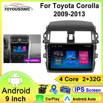 Android 13 Carplay Auto Toyota Corolla E140/150 2007 2008 2009 2010 2011 2012 2013 Automobilio radijas Multimedijos grotuvas GPS Stereo 4 core 1GB+32GB carplay
