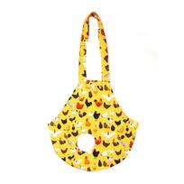 Lovely Pet Chicken Sling Bag Waterproof Lining Pet Chick Carrier Bag For Outdoor Trip yellow