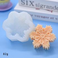 Snowflake Silicone Candle Mold Xmas Aromatherapy Candle Handmade Candle Mould Gift DIY Christmas Gypsum Decoration Soap Mold beige