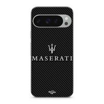Case for Google Pixel 9 Pro XL MASERTATI WHITE CARBON FIBER BACKGROUND juoda