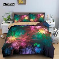 Mandala Gėlės Antklodės Užvalkalų Rinkinys Bohemiškas Antklodės Užvalkalas Egzotiškas Gėlių Paaugliams Suaugusiems Dvigulė Karalienė Karališka Dydis Poliesterio Antklodės Užvalkalas EU single(135x200cm) blue