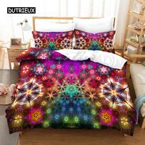 Trippy Duvet Cover Set Abstract Art Psychedelic Spiral In Vivid Rainbow Colors Bedding Set King Size Warped Space Quilt Cover EU single(135x200cm) black