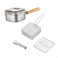 Deep Fry Basket French Fries Steaming Rack,Multipurpose,Clip Frying Serving with