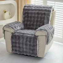 Imitation fur Recliner Sofa Cover Sofa Protector Lazy Boy Relax Armchair Covers  Slipcovers For Home Decor One size gray