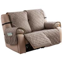 Atsparus vandeniui recliner fotelio užvalkalas Neslystantys užvalkalai recliner dviviečiui su elastinėmis juostomis Plaunamas recliner fotelio užvalkalas gray