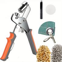 Grommet įrankių rinkinys, 3/8 colių ąselių poliravimo įrankis (10,5 mm) skirtos tarpams, audiniams ir odai, tarpikliai su skylutėmis 10.5mm gray
