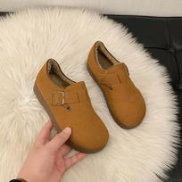 Womens Winter Faux Fur Lined Snow Boots Faux Suede Slip on Warm Short Ankle Booties Comfort Walking Shoes for Women Indoor Outdoor House Loafers Shoes 35 chaki