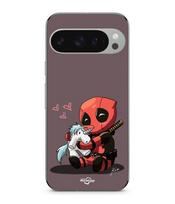 Coque - MANIACASE - Google Pixel 9 Pro - Bébé Deadpool avec Licorne - Souple - Noir juoda