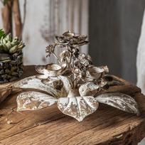 Gėlės žvakidė žvakė arbatinės žvakutės laikiklis, elegantiškas geležinis, dekoratyvinis stovas