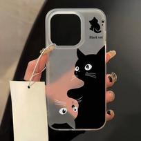 Mobiliojo telefono dėklai iPhone 11 13 15 Pro Max 12 14 Pro Max dėklas iPhone 16 15 Plus 13 Pro 12 Mini 13 Mini Matinės tekstūros Piešti animaciniai gėlių raštai iPhone 11 balta