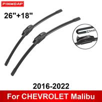 Automobilio valytuvai CHEVROLET Malibu 2016-2022 26  + 18  Priekiniai Galiniai Valytuvų Šluotelės Šepečiai Pjoviklio Priedai 2016 2017 2018 2019 2020 2021 2022 juoda
