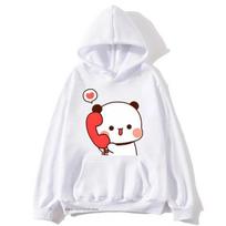 Couple hoodies Bubu Is Making A Call with Dudu sweatshirt Women Clothes Panda and Brownie Bear Graphic Tops Summer Casual S