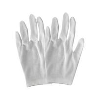 5/1 Pora Baltų Medvilninių Pirštinių Neslystančios Taškeliais Pirštinės Su Elastinga Manžete Vyrams Moterims Padavėjams Vairuotojams Oficialios Pirštinės One Size white