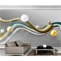 Modern 3d Creative Wallpaper Striped Circle Ball Wall Mural Living Room Sofa Tv Background Large Mural 200 cm(W) x 140 cm(H)