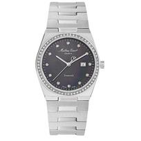 Mathey-Tissot Zeus Diamond Accents Stainless Steel Black Dial Quartz D118SAN Women's Watch juoda