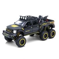 Naujas Ford Raptor F150 Simuliacinis Lydinio Pikapas Be Kelių Vaikiški Žaisliniai Automobiliai 1: 24 Modelis su garsu ir šviesa Dovanų kolekcijos ornamentas raudona