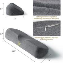 Gimdos kaklelio pagalvė, Memory Foam kontūrinė pagalvė, lovos pagalvės šoniniam miegamajam Ergonomiška ortopedinė miego pagalvė, kaklo pagalvė gray