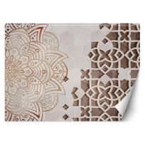 Wallpaper Mandala White Geometric 100x70 smėlis