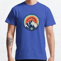 Summer Men Fashion Casual Short Sleeves Peyragudes France Black Tees Oversized T-shirts S mėlyna