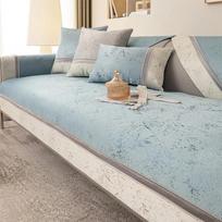 New Jacquard Patchwork Sofa Cover L-type Corner Couch Cover Chenille  Living Room Sofa Cover Universal for All Seasons Couch Mat 70x70 gray