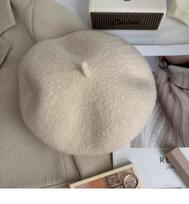 Large Classic French Style Elegant Berets, Warm Solid Color Knitted Elastic Tam Hats for Women, Autumn & Winter