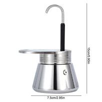2 Cup 100ML Moka Pot Double Head Stainless Steel Mocha Coffee Pot Italian DIY Conduit Coffee Maker Espresso Utensils Kettle