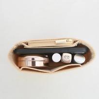 Mini įdėklas krepšiui Longchanp Veltinis įdėklas Krepšio palaikantis skirtukas Vidutinio dydžio įdėklas Krepšiui 16*5*8cm（ no zipper） tamsiai pilka spalva