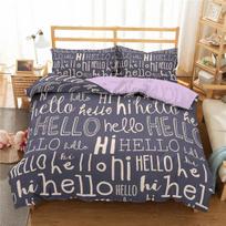 I Love You Duvet Cover Microfiber 23 Pcs Bedding Set QueenKingFullTwin Letter Hello Love Quilt Cover for Lovers Girls Spouse 70x133cm 2pcs beige