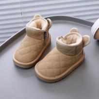 Botas Para Niña Baby Snow Boot New Winter Plush Girls Walking Shoe Warm Boy Cotton Shoes Cute Child Shoe Infants Padded Boots 17-insole12.5cm