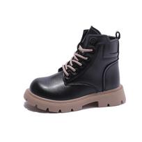 Britain Style Kids Shoes for Girl Simple Boys Toddler Boots 2024 New Non-slip Children Fashion Casual Boots Unisex Drop Shipping 26 chaki