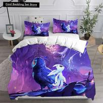 3D Game Ori and the Blind Forest Bedding Sets Comforter Quilt Bed Cover Duvet Cover Pillow Case 2-3 Pieces Sets Kids Adult Size EU single(135x200cm)