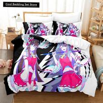 Fashion 3D Print Music Game  Muse Dash Bedding Set Single Twin Full Queen King Size Bed Set Adult Kid Bedroom Duvet cover Sets EU single(135x200cm)