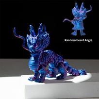 3D Spausdinimas Kirino Žvėris Kinų Drakonas Laimės Dekoratyvinis Ornamentas 3D Spausdintos Figūrėlės Žaislas Stalo Dekoracija Lėlė Amatas Dovana blue